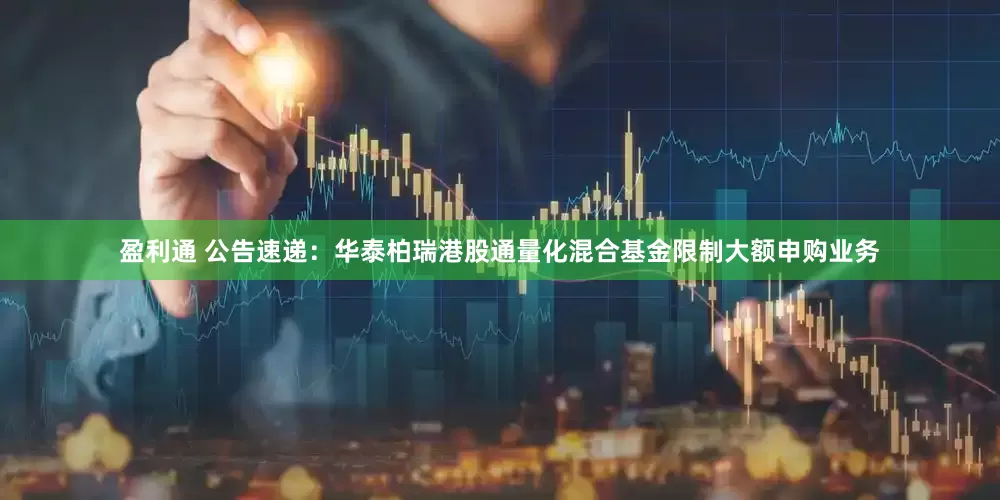 盈利通 公告速递：华泰柏瑞港股通量化混合基金限制大额申购业务